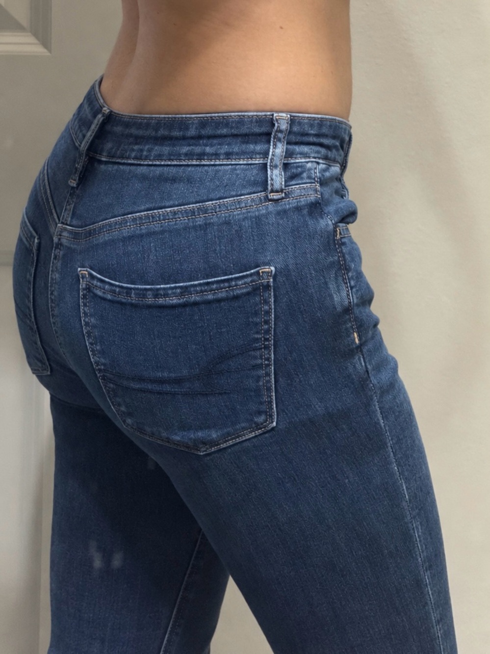 American Eagle Outfitters Women's Dark Blue Skinny Jeans